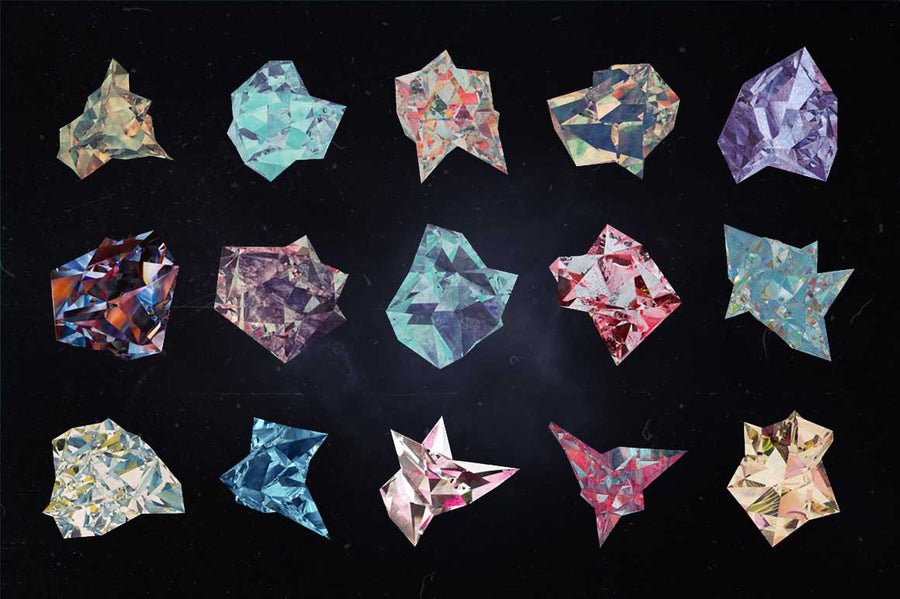 3d crystal shapes