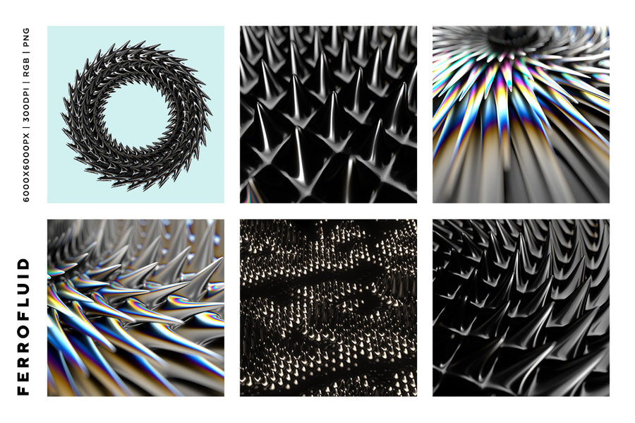 Ferrofluid Abstract Textures