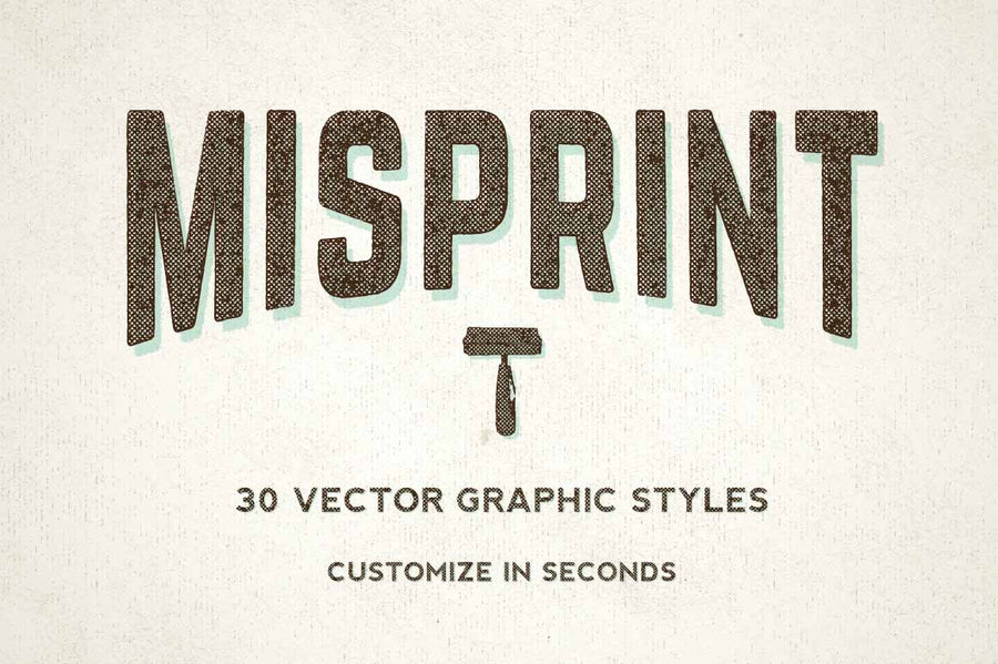 Misprint Vector Graphic Styles - Collection - RuleByArt