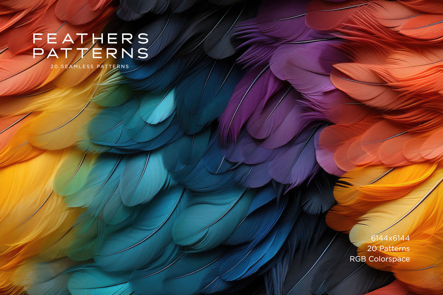 Feather Patterns: Seamless Patterns – RuleByArt