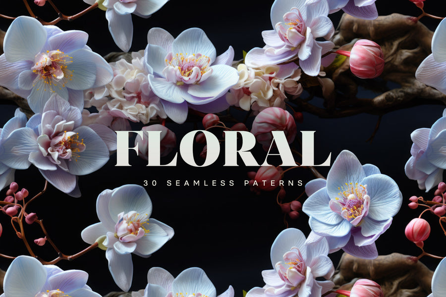 Floral: 30 Seamless Patterns