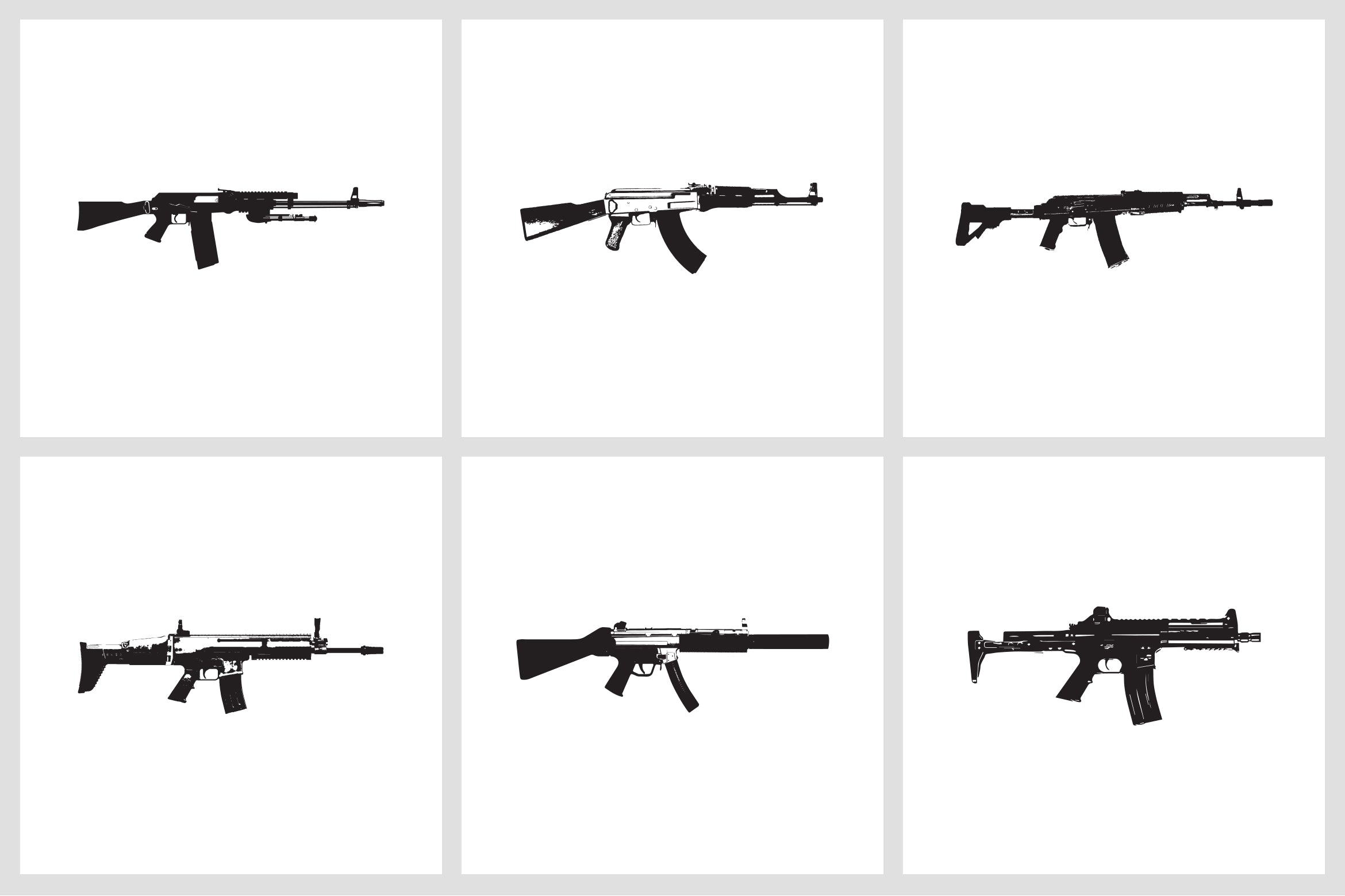 Automatics Weapon Vectors – RuleByArt