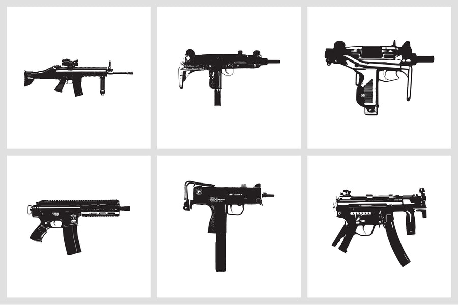 Automatics Weapon Vectors - Collection - RuleByArt