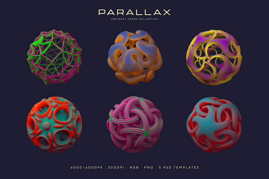 Parallax Abstract 3D Shapes