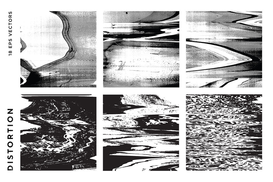 Distorted Vector Texture Distortion EPS Vectors – RuleByArt