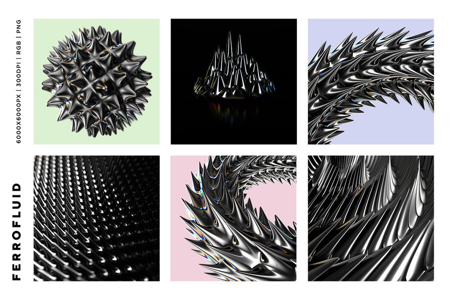 Ferrofluid Abstract Textures