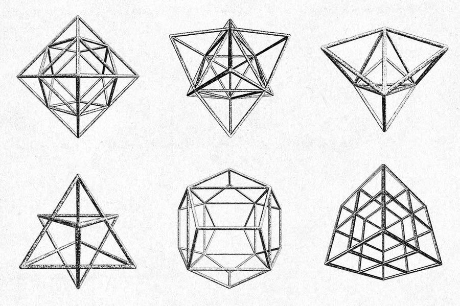 Geometric Polygons Shapes - Collection - RuleByArt