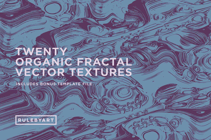 Organic Vector Fractal Textures - Collection - RuleByArt
