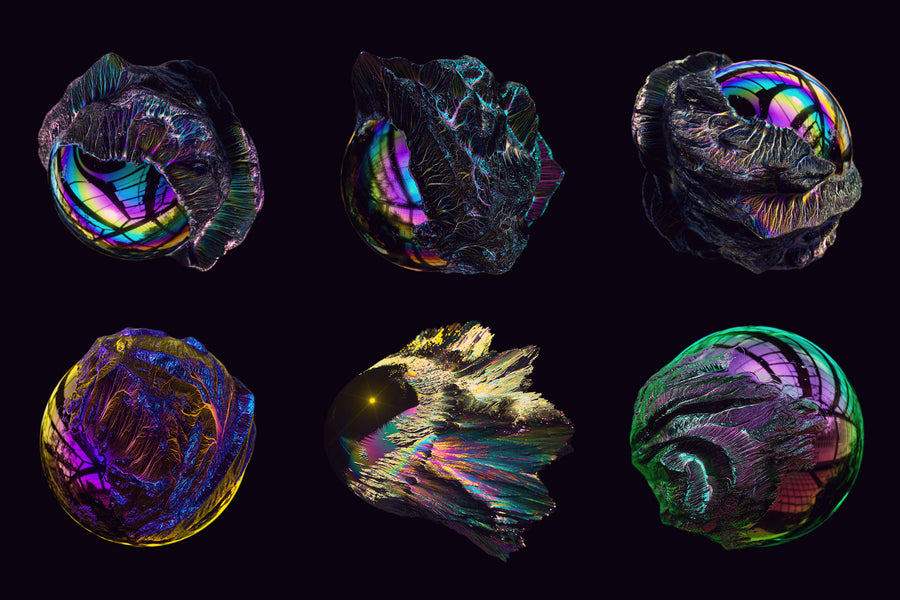 Mineral: Iridescent Abstract Formations