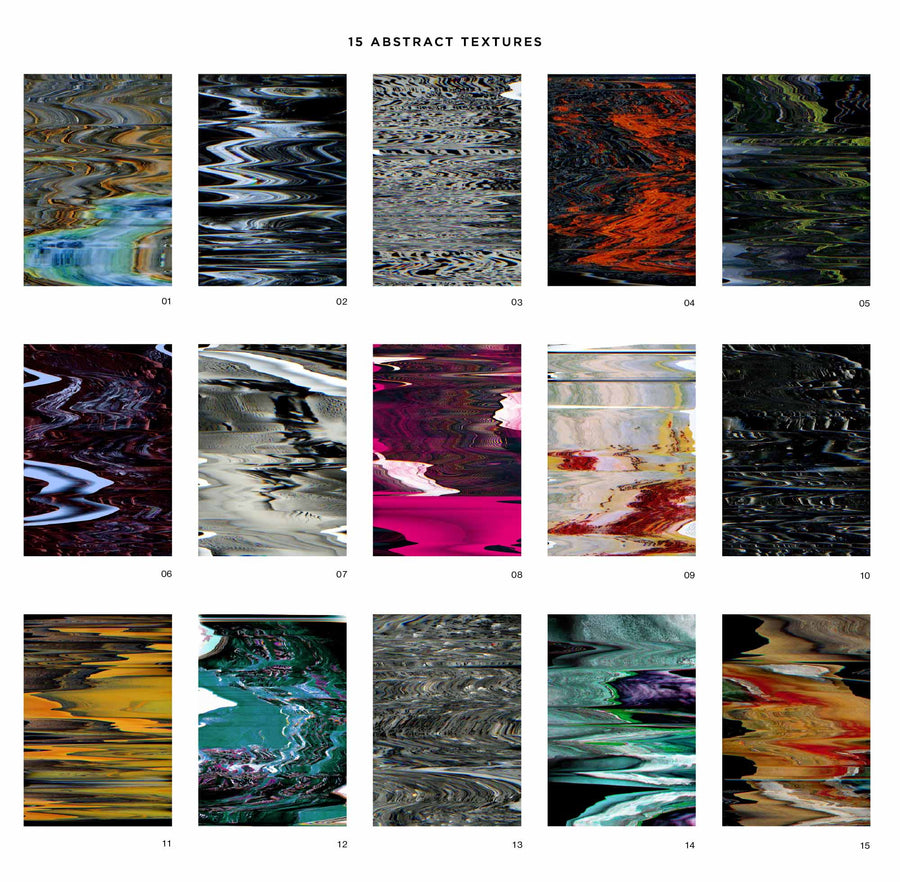 Warped Distortion Glitch Textures - Collection - RuleByArt